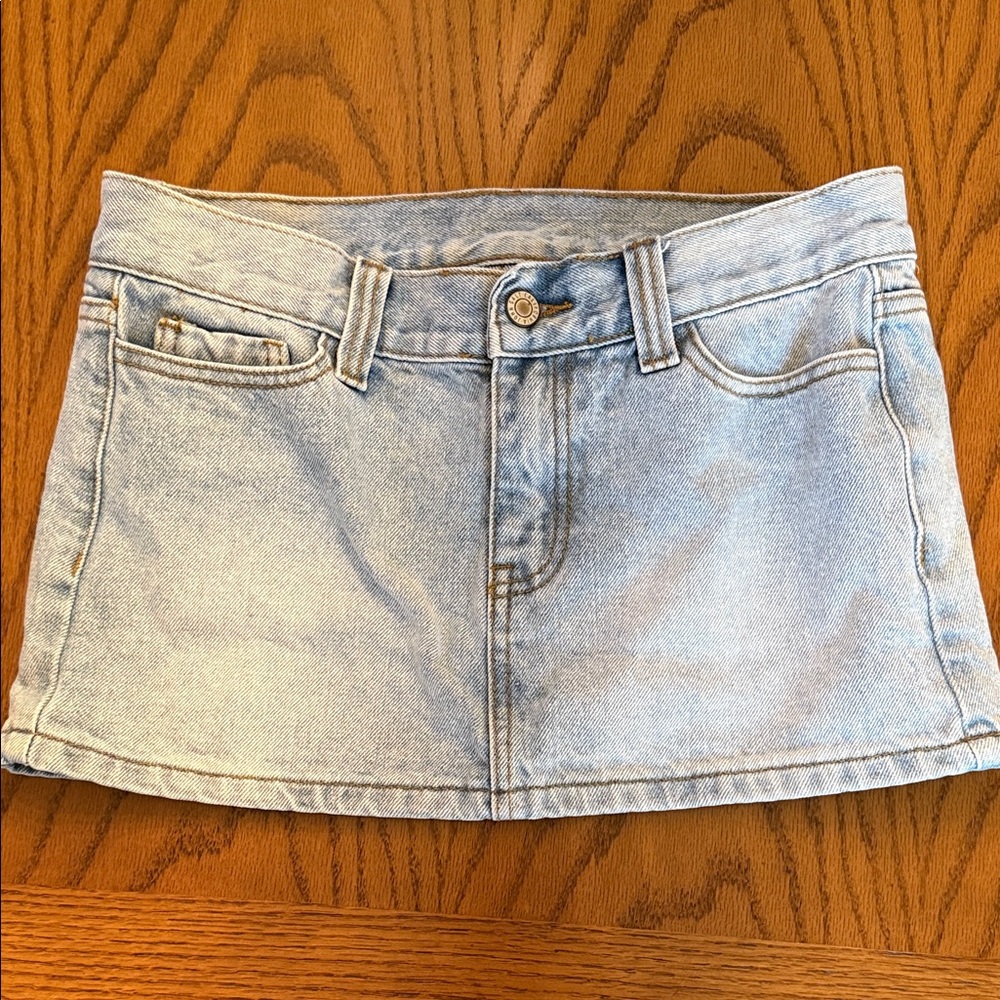 Brandy Melville Light Blue Denim Mini Skirt